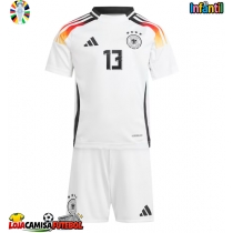 Camisa de Futebol Alemanha Thomas Muller #13 Equipamento Principal Infantil Europeu 2024 Manga Curta (+ Calças curtas)